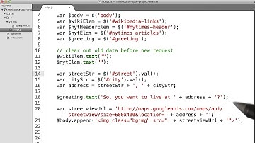 Loading Streetview - Intro to AJAX