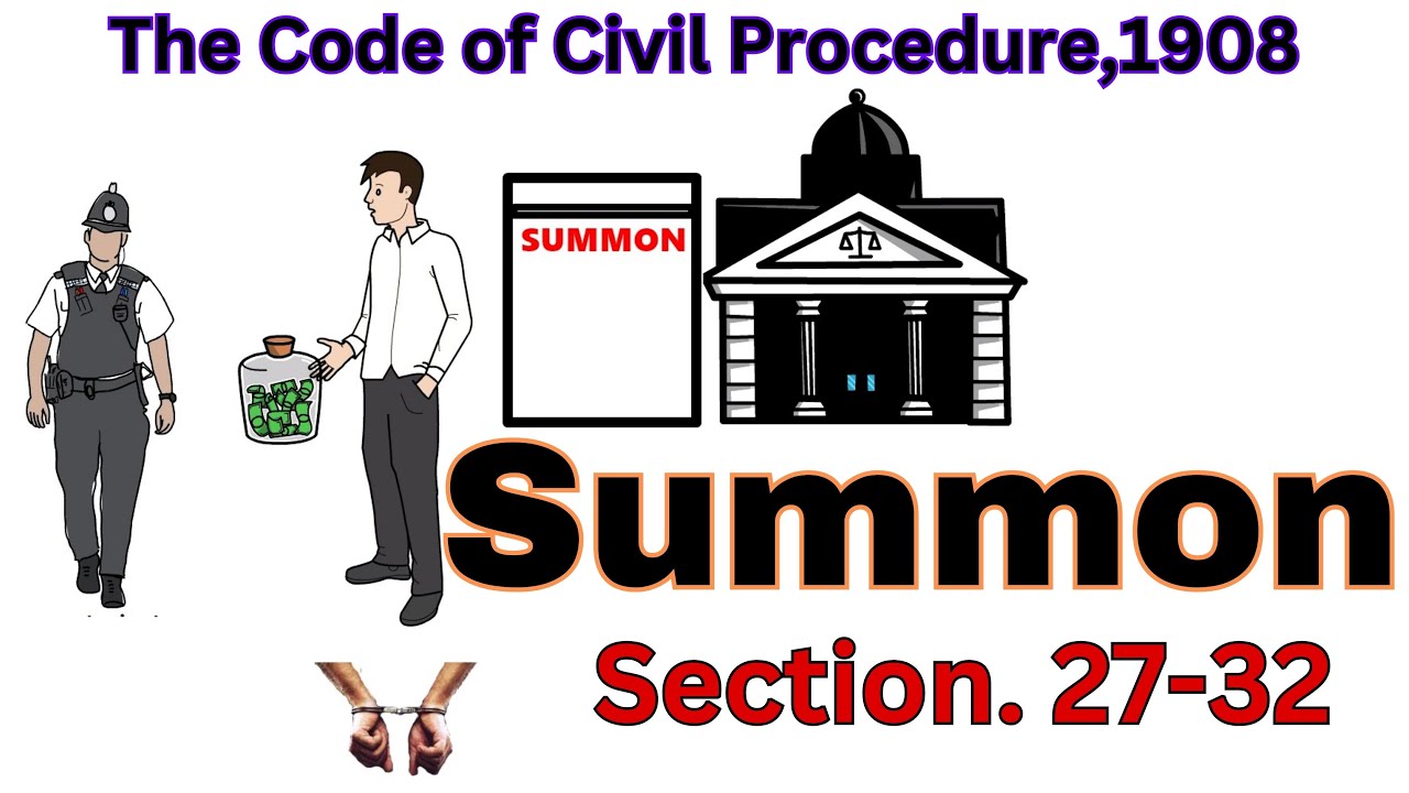Summon| Section 27-32 📜⚖️👩🏻‍⚖️📜  CPC, 1908 