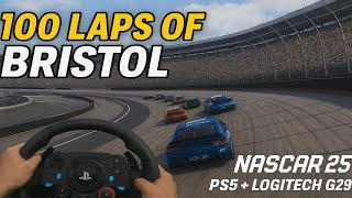 🏁 NASCAR 25 ARCA Career | Bristol Motor Speedway Mayhem: 100 Laps of Action | PS5 G29 Gameplay 🏁