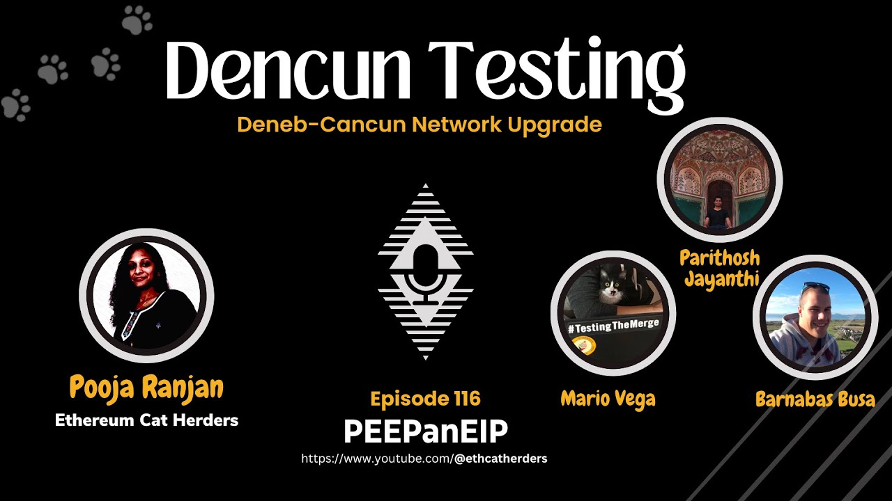 PEEPanEIP #116: Dencun Testing with Parithosh, Mario, Barnabas #ethereum #blockchain #testing #evm