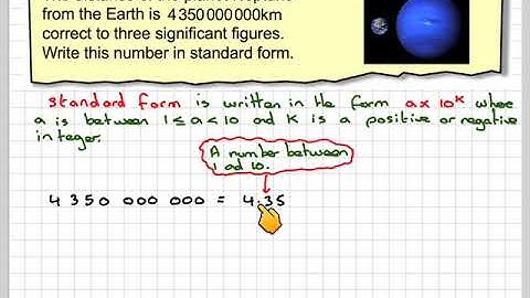 Writing a large number in standard form
