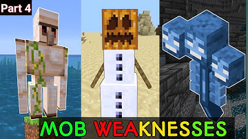 Minecraft Mob Weaknesses in 101 seconds || But 🤔🤔 Defferent mobs || #minecraft #minecraftmobs