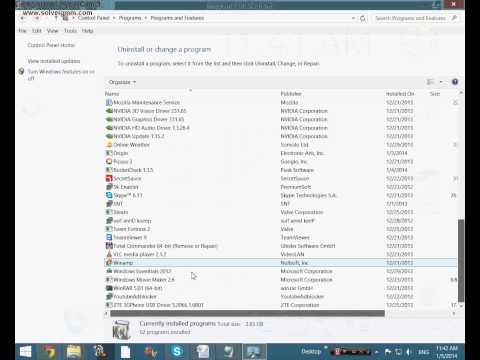 Kako da deinstalirajte program(Windows 8)