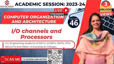 COA46: I/O Channels and Processors | Introduction of Input-Output Processor
