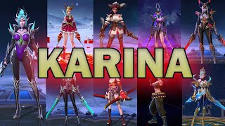 KARINA ALL SKIN INTRO HD 60FPS MOBILE LEGENDS 2021 | ML:BB | 1080p 60FPS