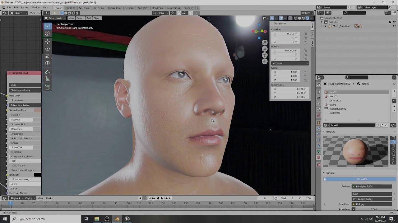 Metahuman blender. Лицо metahuman ue. metahuman control rig.