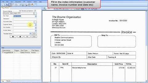Indexing documents in Scan and Document Manager