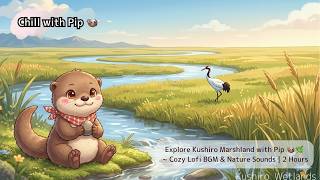 Explore Kushiro Marshland with Pip 🦦🌿 (釧路湿原) ~ Cozy Lofi BGM & Nature Sounds | 2 Hours screenshot 4