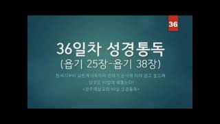 90일 성경통독 36일차 욥25욥38