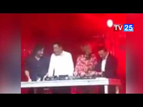 გახარია და ღარიბაშვილი დიჯეის პულტთან კალაძის ქორწილში