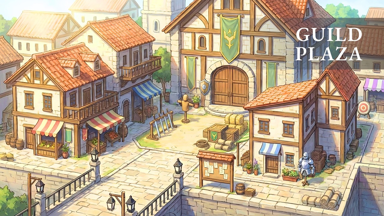 JRPG Town Ambience 🌿 Guild Plaza