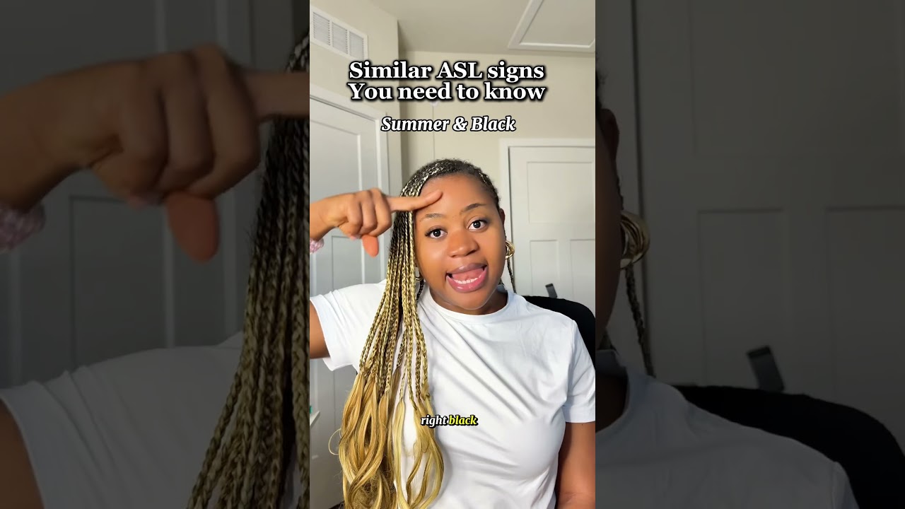 How to sign Black vs Summer in ASL. 