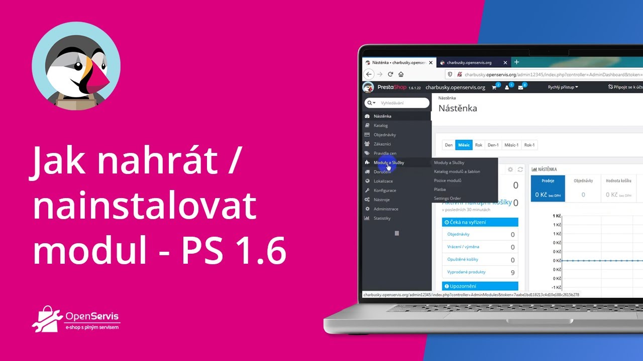 PrestaShop 1.6 - Jak nahrát / nainstalovat modul (instalace přes administraci)