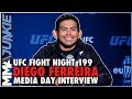 Diego Ferreira emotional discussing son's motorcycle accident | #UFCVegas45 media day