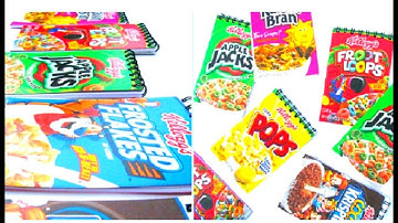 {DIY} Mini Spiral Cereal Notebook 🥛  Recycled Cereal Boxes