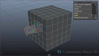 Learn Autodesk Maya 3D Extrude-Edit Mesh-Face