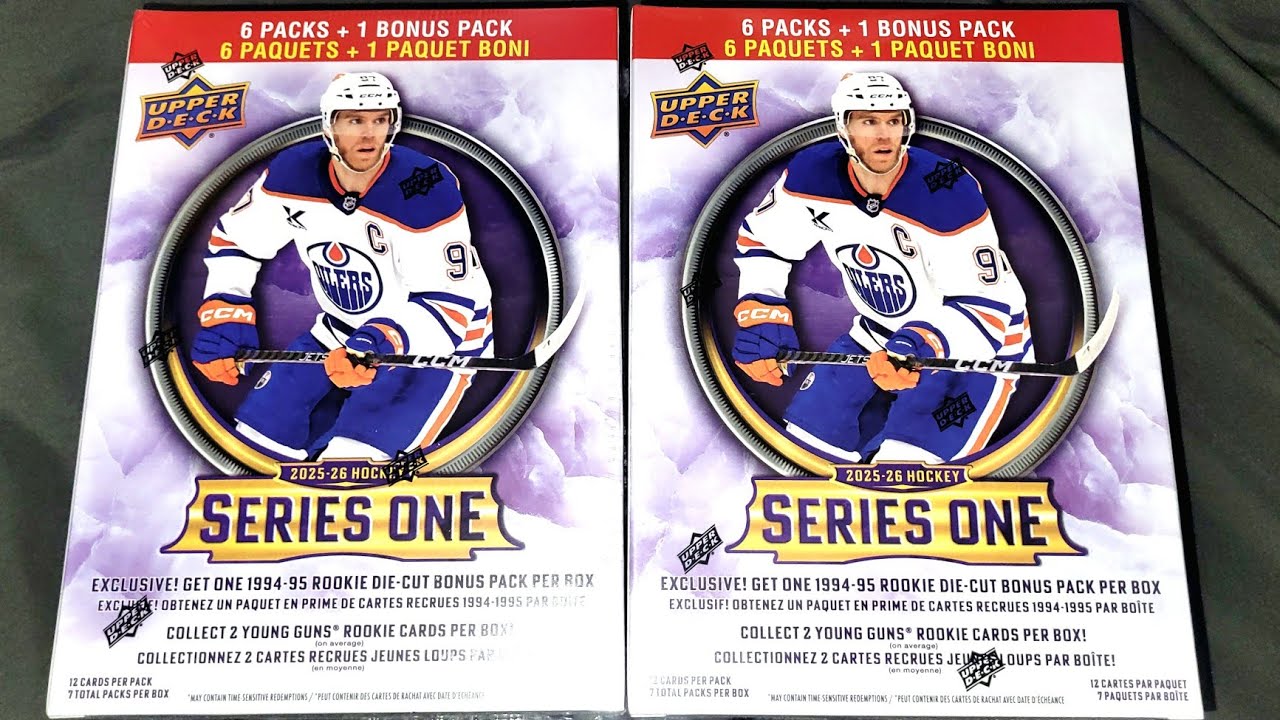 Распаковка мегабокса Upper Deck Series 1 2025-26 (2 шт.)