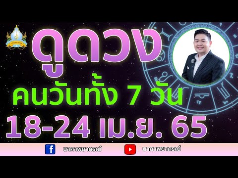 เปิดไพ่ทายดวงคนทั้ง 7 วัน (18-24 เม.ย. 65) อ.สัจตยา นาคาพยากรณ์ อ.ตุ้ยนุ้ย