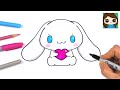 How to draw cinnamoroll love holding a heart easy  sanrio