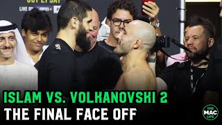 Alexander Volkanovski vs. Islam Makhachev 2 Final Face Off