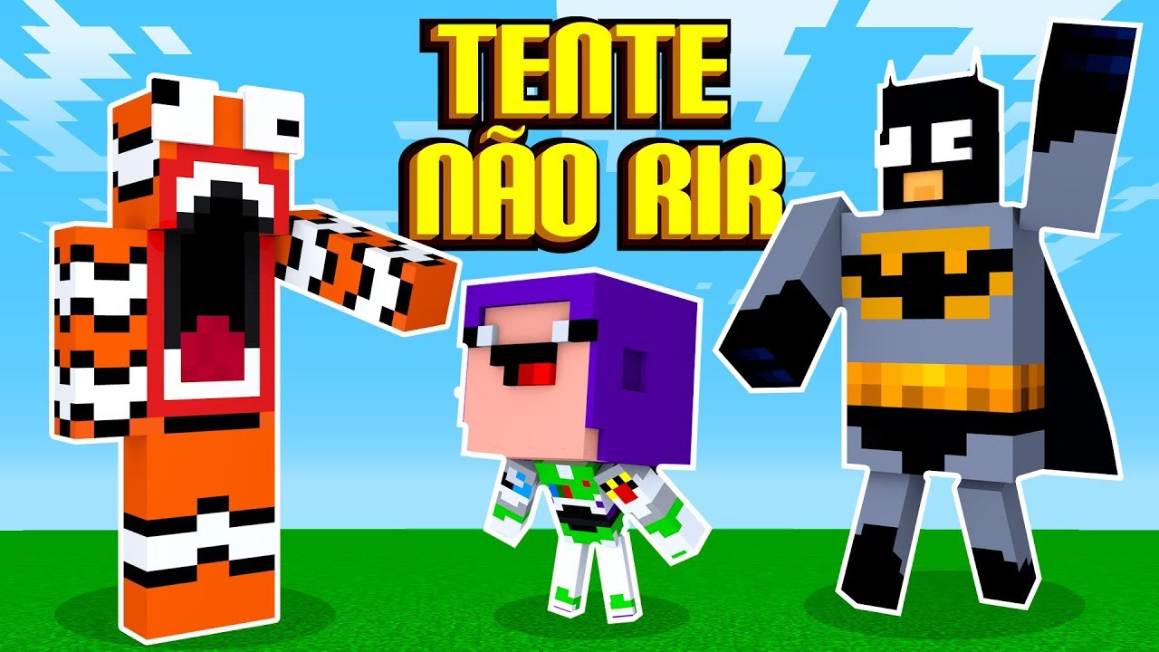 Tente Não Rir #04 - OS DESENHOS MAIS ENGRAÇADOS DO MINECRAFT !! !! 