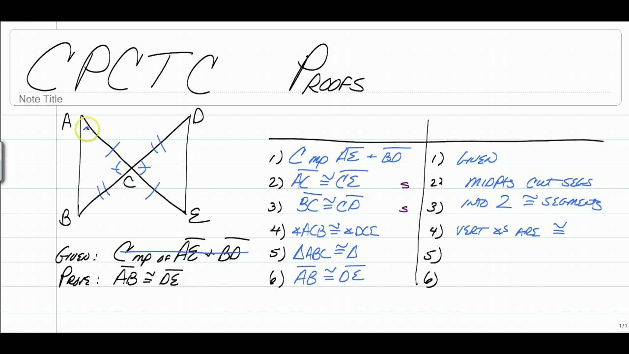 CPCTC Proofs - YouTube