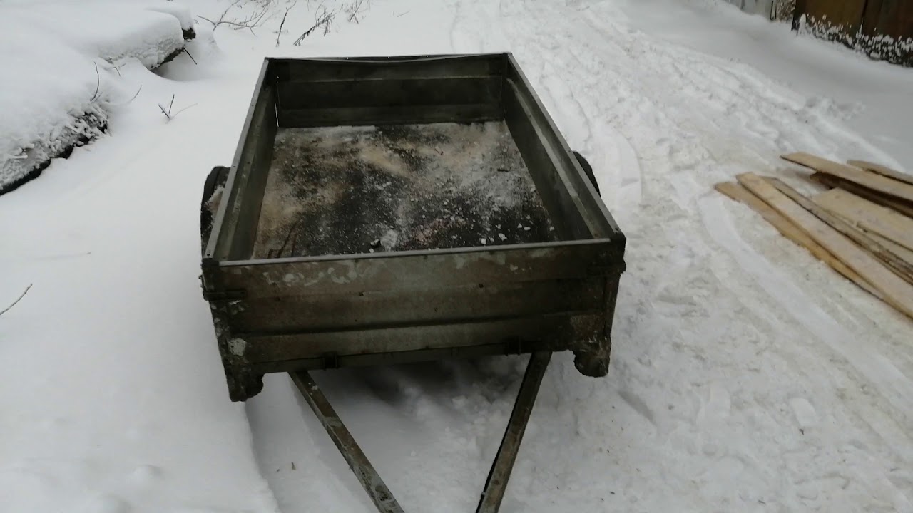 Загнуло дышло на легковом прицепе. - YouTube