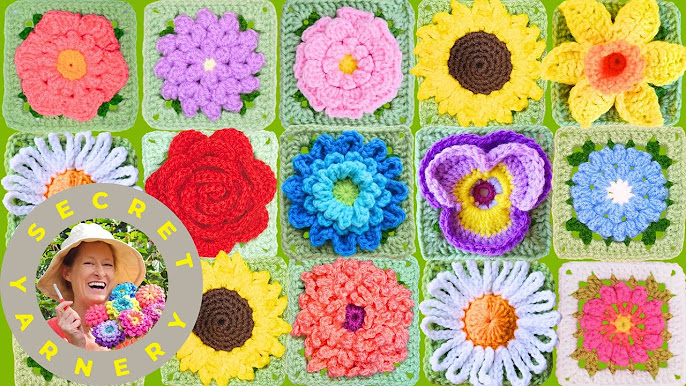 30+ Flower Granny Square Crochet Pattern