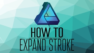 How to Expand Stroke in Affinity Designer!