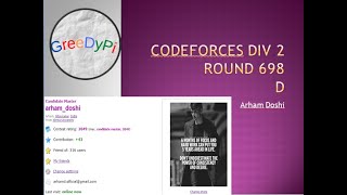 Codeforces round #698 | Div 2 | question D.