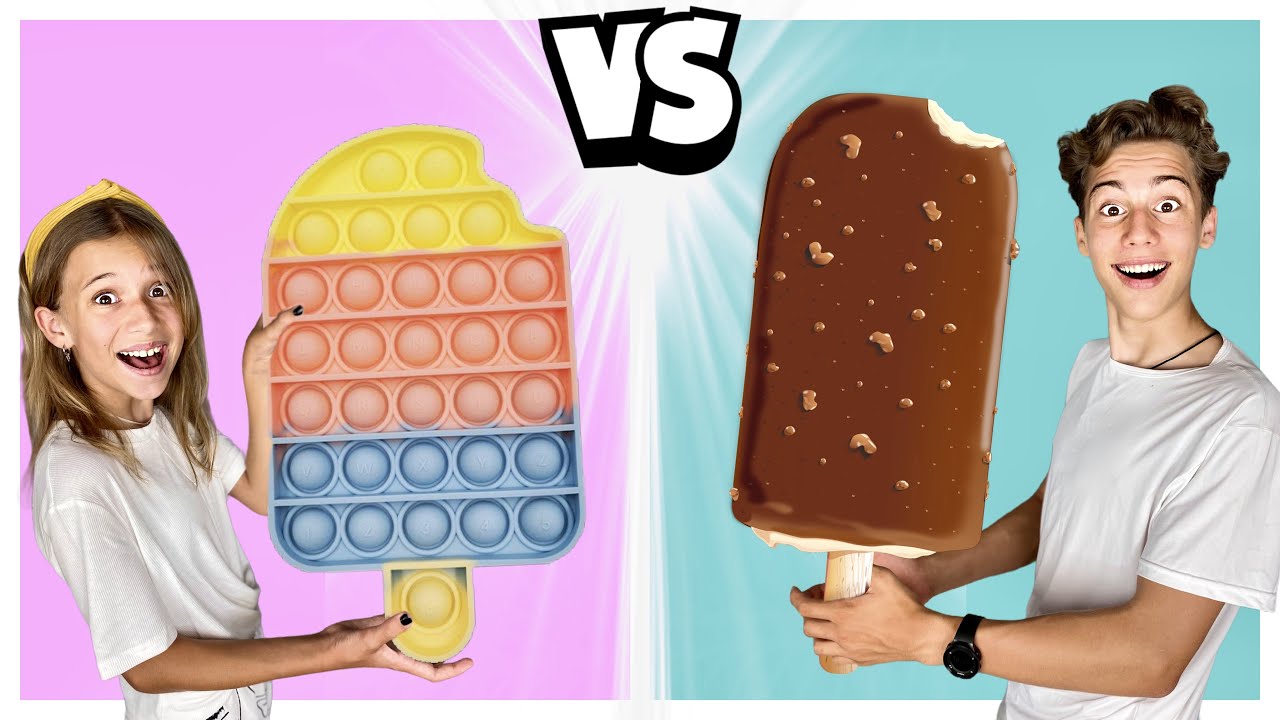 Pop it VS Comida Real /Mika Sofi Reto - YouTube