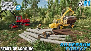 Start of logging, woodturning workshop, paper production | Silverrun Forest | FS 22 | Timelapse #01