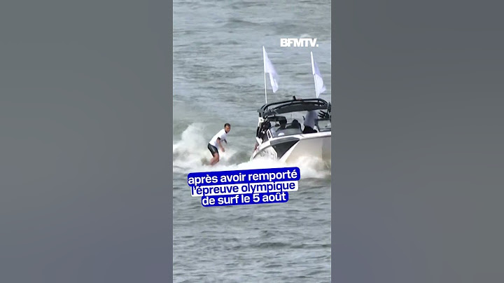 JO de Paris 2024: le médaillé d'or français Kauli Vaast surfe sur la Seine