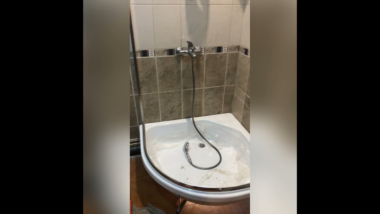 Демонтаж/монтаж душевой кабины в квартире + ревизия канализации - YouTube