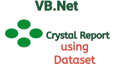 Creating Crystal Report using dataset in vb.net ,hindi