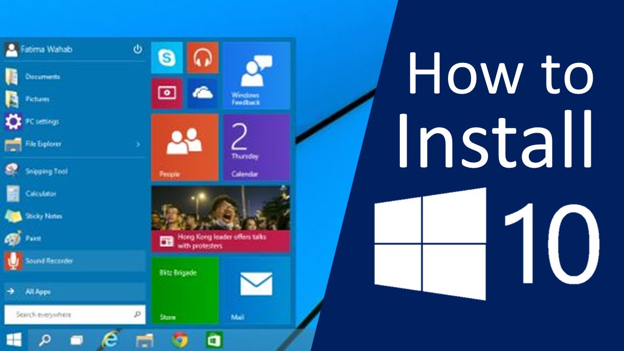 How To Install Windows 10 Youtube - Riset