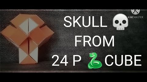 How to make a SKULL from the 24 Pieces Snake cube/smiggle snake puzzle/SLOW and EASY TUTORIAL