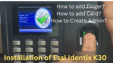 Installation of essl identix K30 | essl