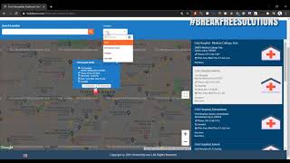 Web application to locate nearest treatment center for hemophilia | Break Free Solutions screenshot 2