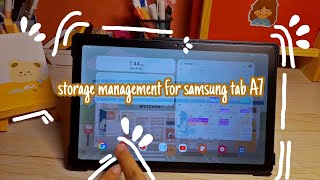 storage management for samsung tab A7 android tablet - YouTube