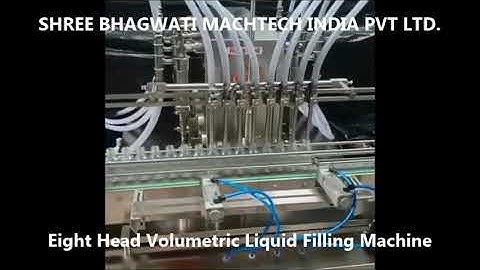 Automatic Eight Head Volumetric Liquid Filling Machine , Volumetric Liquid filler