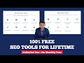 Get 100% Free SEO Tools for Backlinks,Site Audit and Keyword research Tool for Lifetime