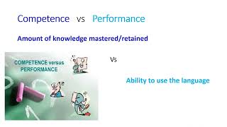 Competence vs Performance