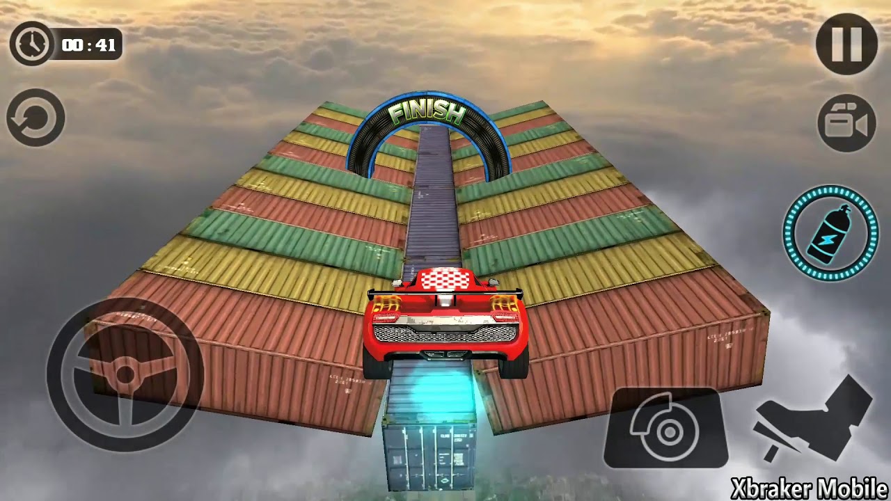 Impossible Stunt Car Tracks 3D RED CAR DRIVING | BEST SIMULATOR CAR GAME - Android GamePlay 2019