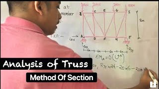 Analysis of Truss Part 2 | Section Method | Applied Mechanics | IOE PoU MU |