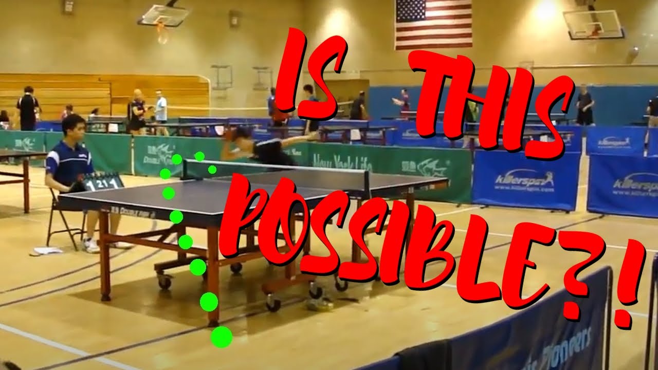 CRAZY around the net Table Tennis shot you've NEVER seen! Ping Pong trick shot with huge sidespin!