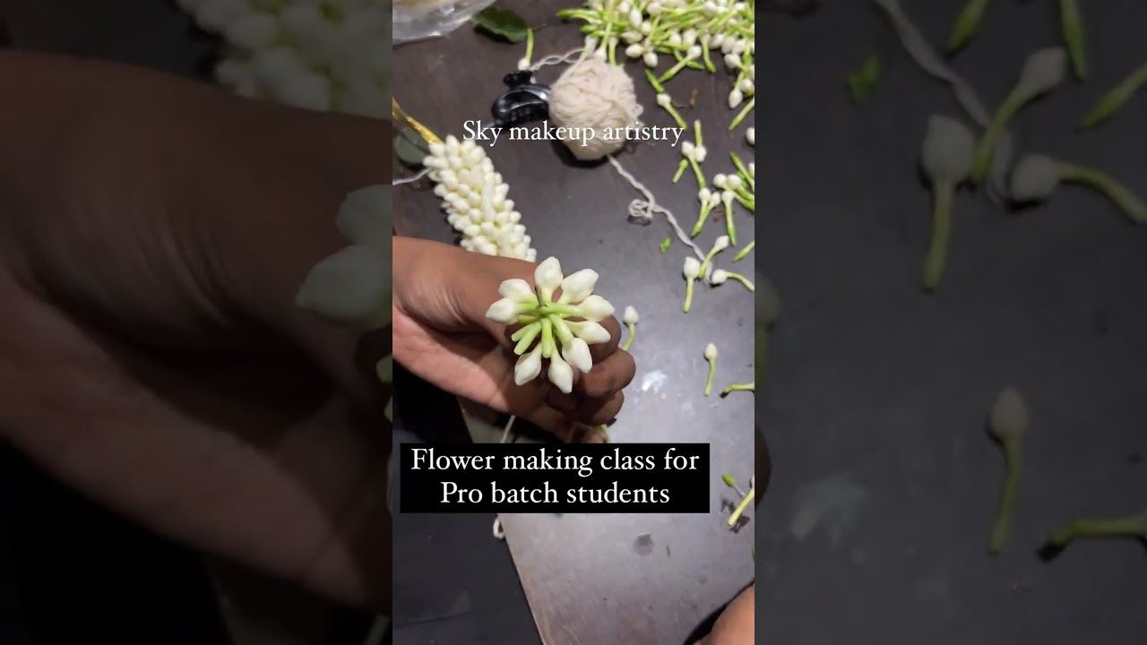 Veni Flower Making | Bridal Makeup | Sky Makeup Artistry