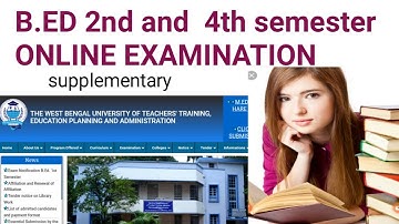 wbuttepa//B.ed 2nd and 4th semester//online exam//supplementary