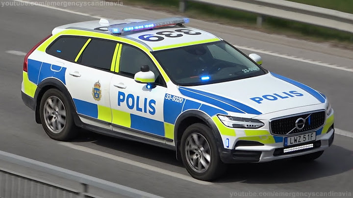 Police Volvo V90 CC responding in Stockholm [SE | 5.2023]