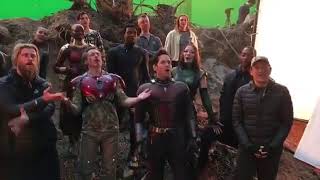 Avengers Endgame cast singing Happy Birthday
